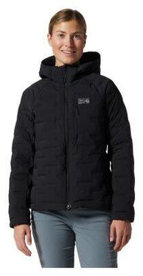 Giacca Mountain Hardwear Stretch Down con cappuccio nero donna