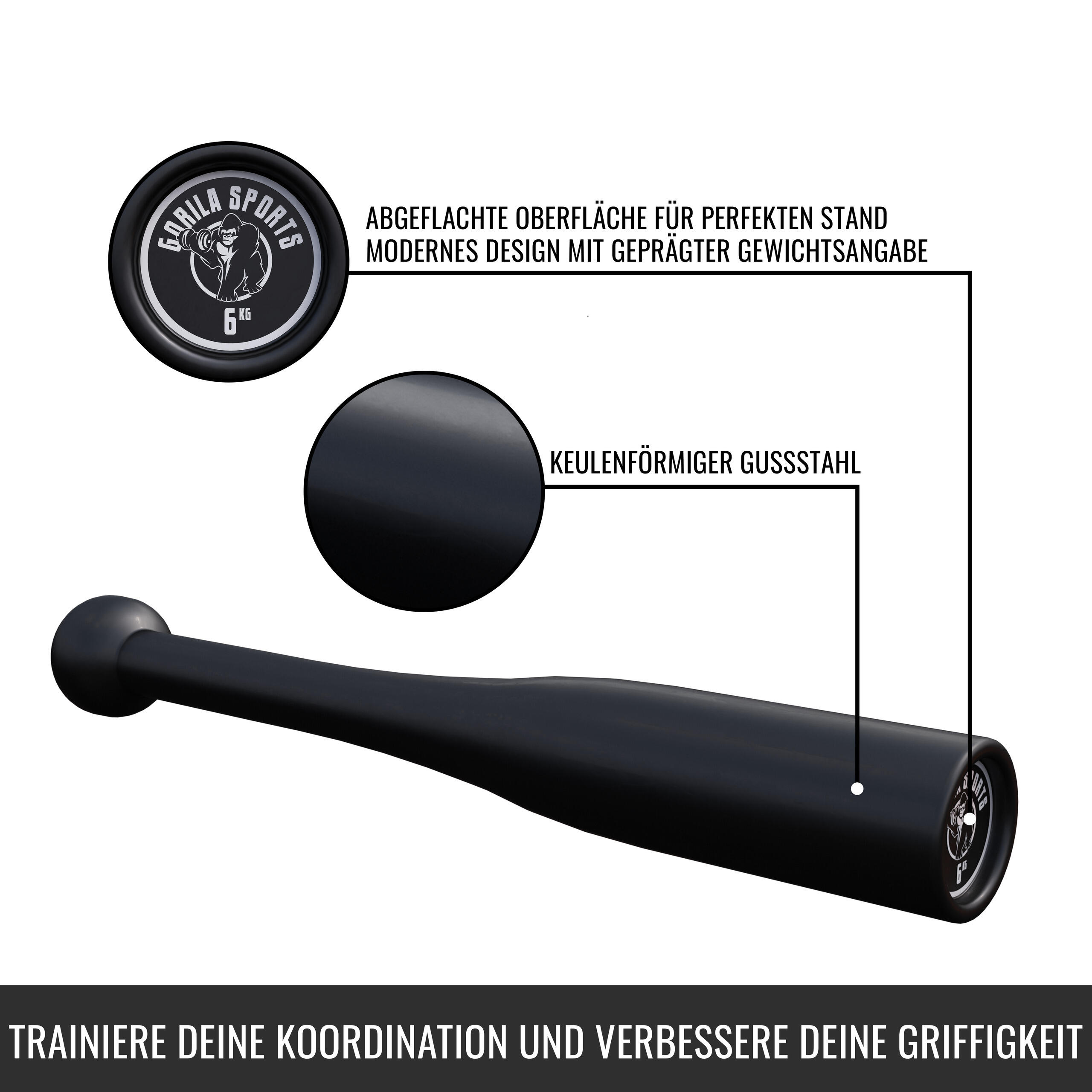 Indian clubbell - Massue de Musculation poids au choix 5/7