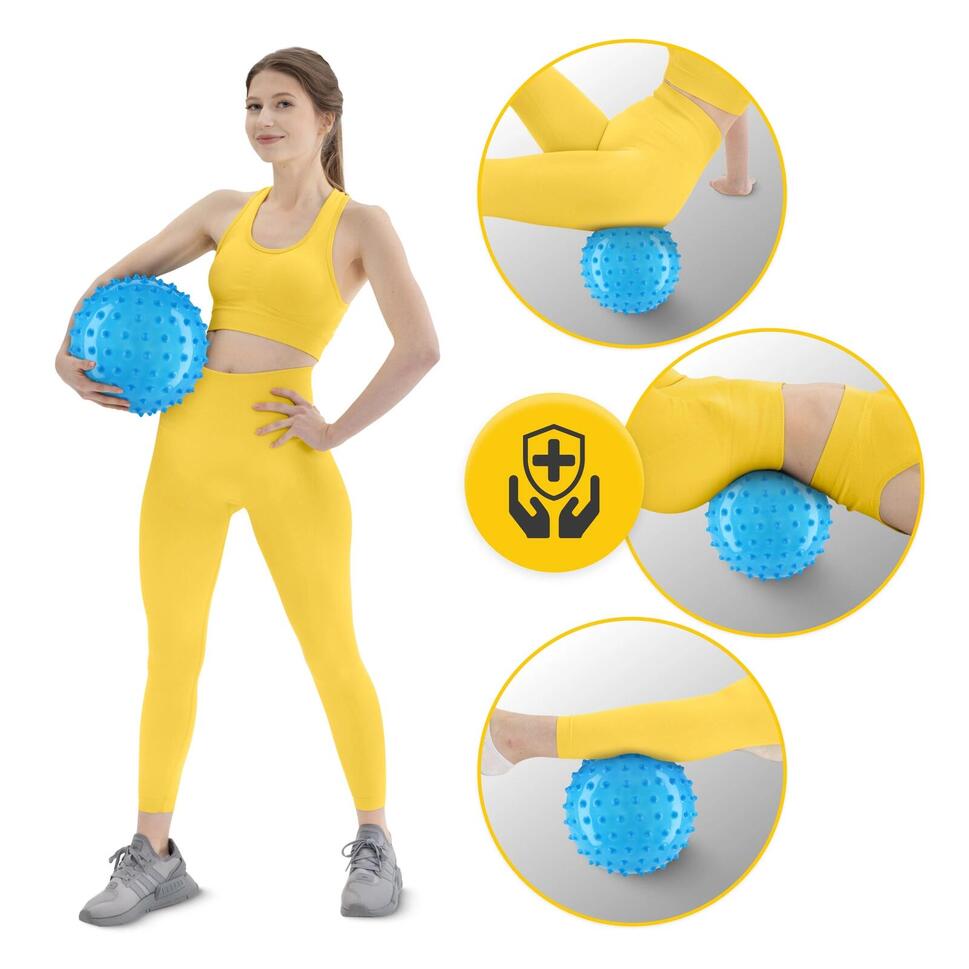 Piłka rehabilitacyjna z kolcami 4FIZJO 20 cm
