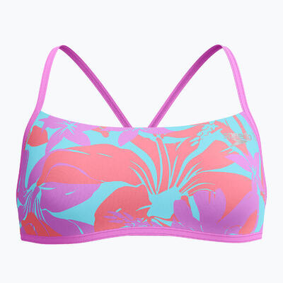 Speedo allover digital crossback crop top