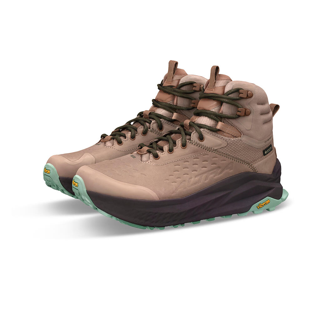 Sportschoenen Trail running DAMES Olympus 6 Hike Mid Gore-Tex Vrouw BEIGE 5/6