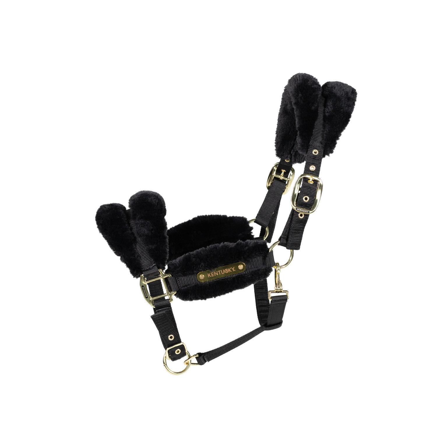 Kentucky Horsewear - Licol Nylon Mouton Soft Noir Pony - Licol - Noir - Ps - Decathlon