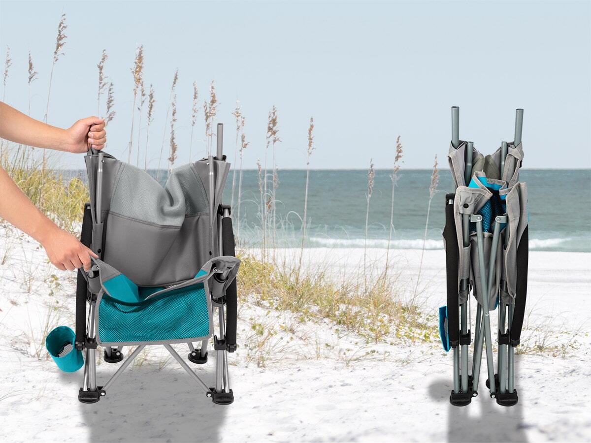 Fauteuil Pliable Siège Camping Luxe EVER ADVANCED Moonchair XXL - Chaise Camping Pliable Rembourrée 150kg Chaise Pliable Rembourrée Pliante Supportant 200