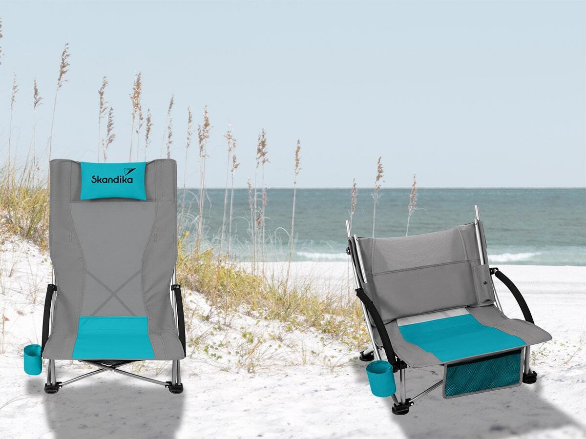 Set van 2 Campingstoel Beach Klapstoel - Lichtgewicht - Opvouwbar - Max. 136 kg 3/7