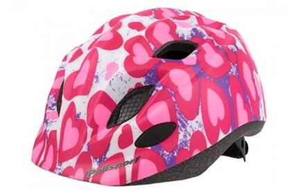 Casque pour enfants Polisport 52-56 cm avec Coeurs Roses