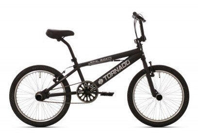 Tornado 20 inch Freestyle fiets in mat zwart