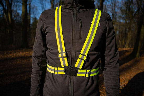 Reflexion harnas unisex schwarze Größe einsize