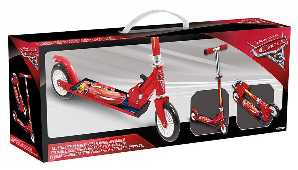 Trotineta pliabila Disney Cars, 2 roti, ghidon reglabil, platforma antiderapanta 4/4