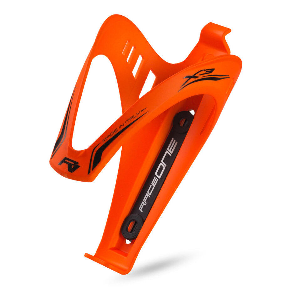 Uchwyt na bidon Saccon Rubberized X3 pomarańczowy fluo