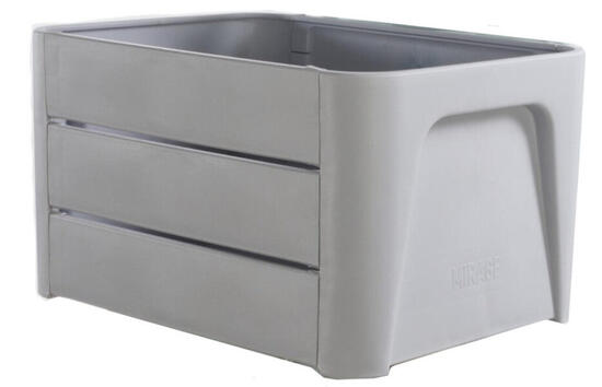 Basil Mirage Klik 'n Krat cassetta bici 24 L 38×29×22 cm grigia.