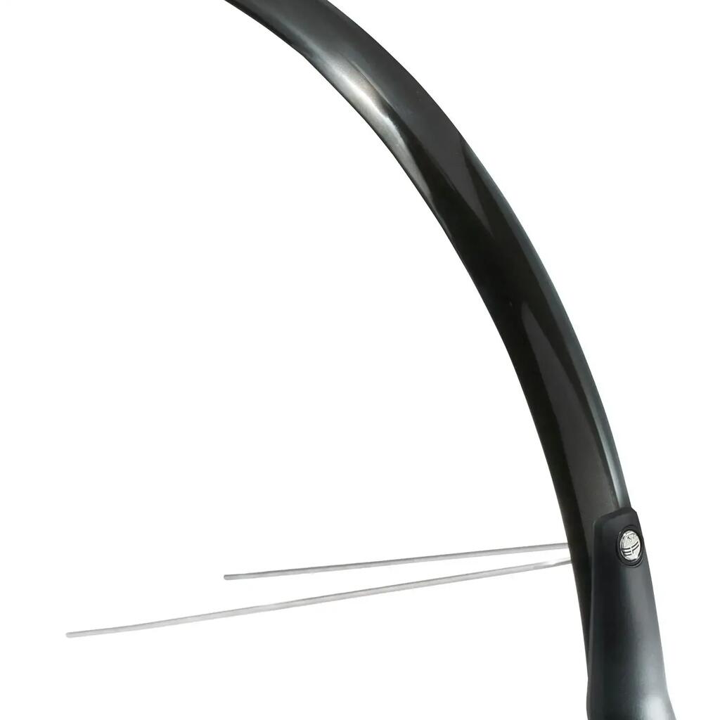Eurofender Snello fender set — 28" x 51 mm, black, aluminium.