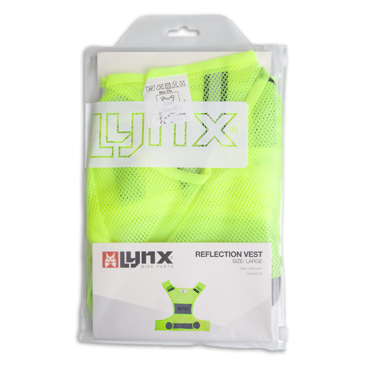 Luchsreflexionsweste Unisex gelb Größe l 2/2