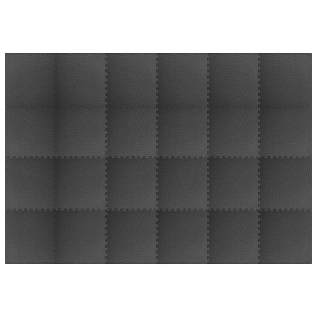 Set de 24 Mattes de Plancher en Mousse EVA Vidaxl - Noires 3/4