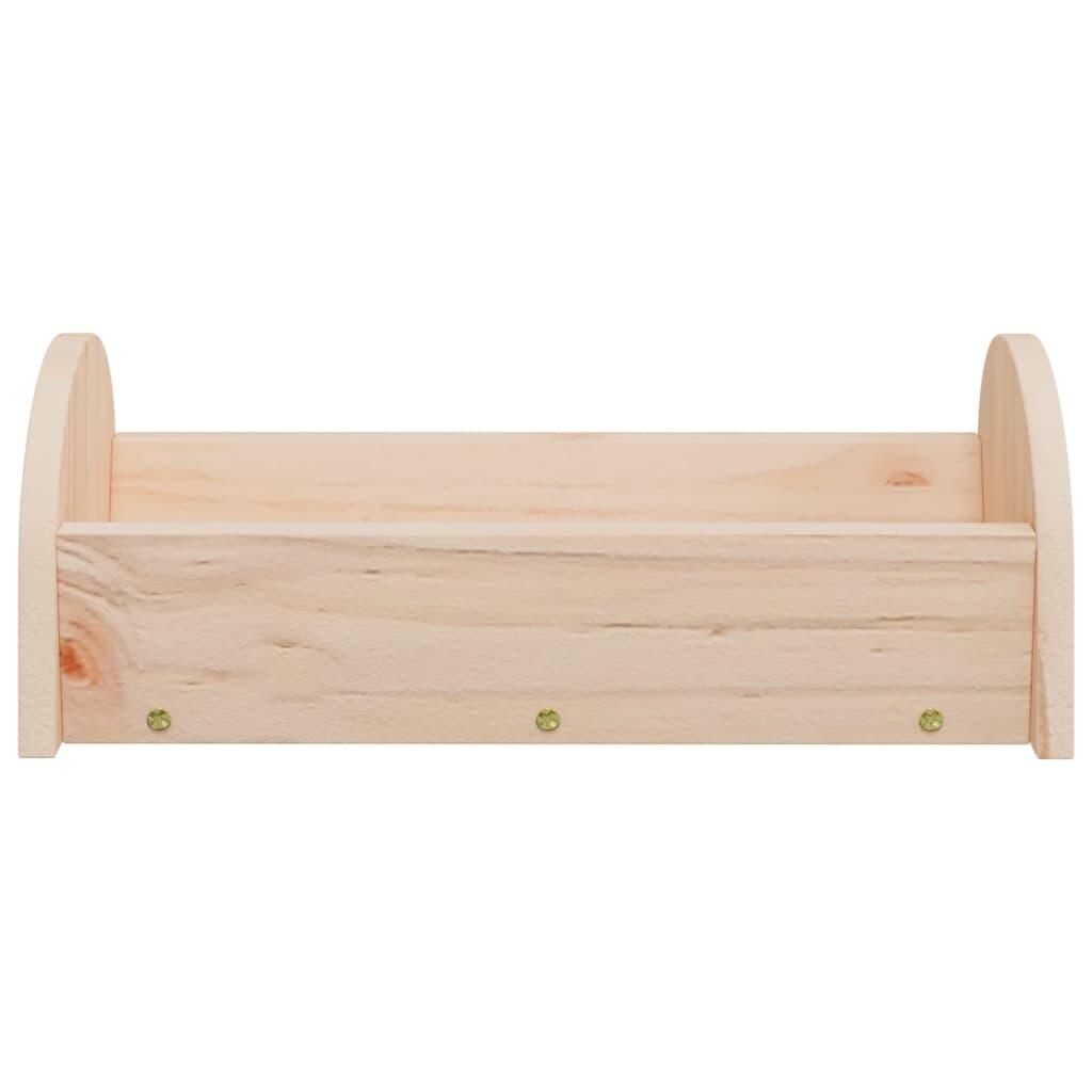 Distributeur de foin pour lapins en pin massif 28x10x10 cm 4/4