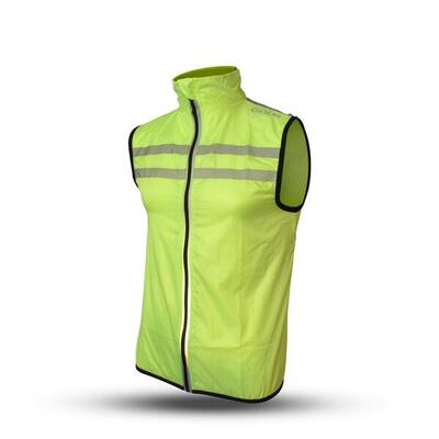 GATO Windbreaker Mesh Weste mit USB LED in Neongelb Größe XS