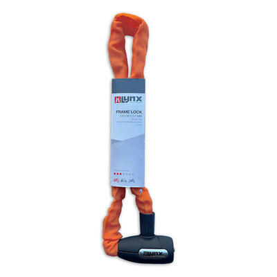 Oranje lynx cityline m kettingslot - 85 cm, gehard staal, weerbestendig