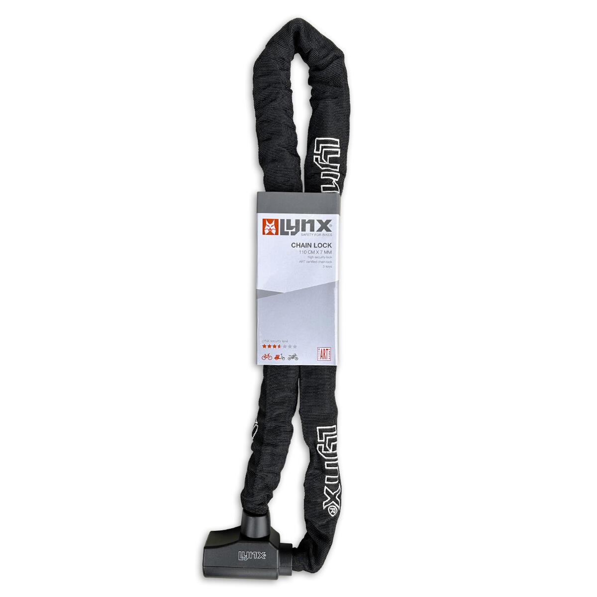 Lynx Terrix Candado de Cadena - Seguridad Fiable para Bicicletas 4/5