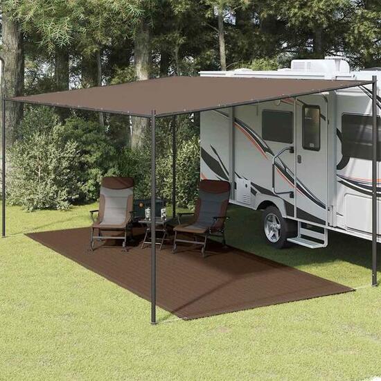 Bequemes Vidaxl Zelt Teppich 250x550 cm Braun für Camping