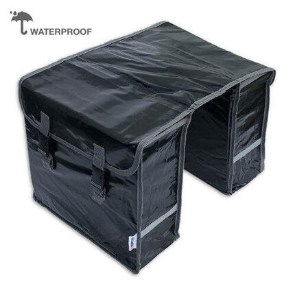 Fahrradtaschen Double Black - 32 Liter mit Reflektoren