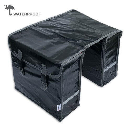 Fahrradtaschen Double Black - 32 Liter mit Reflektoren