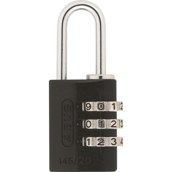 Abus Zahlenschloss 145/20 - Schwarz, 5 cm für optimale Sicherheit