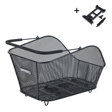 Panier à vélo Basil Icon m avec accessoire mik 13 litres 39 x 24 x 14 - noir