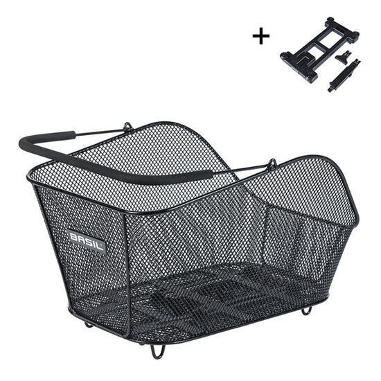 Panier à vélo Basil Icon m avec accessoire mik 13 litres 39 x 24 x 14 - noir