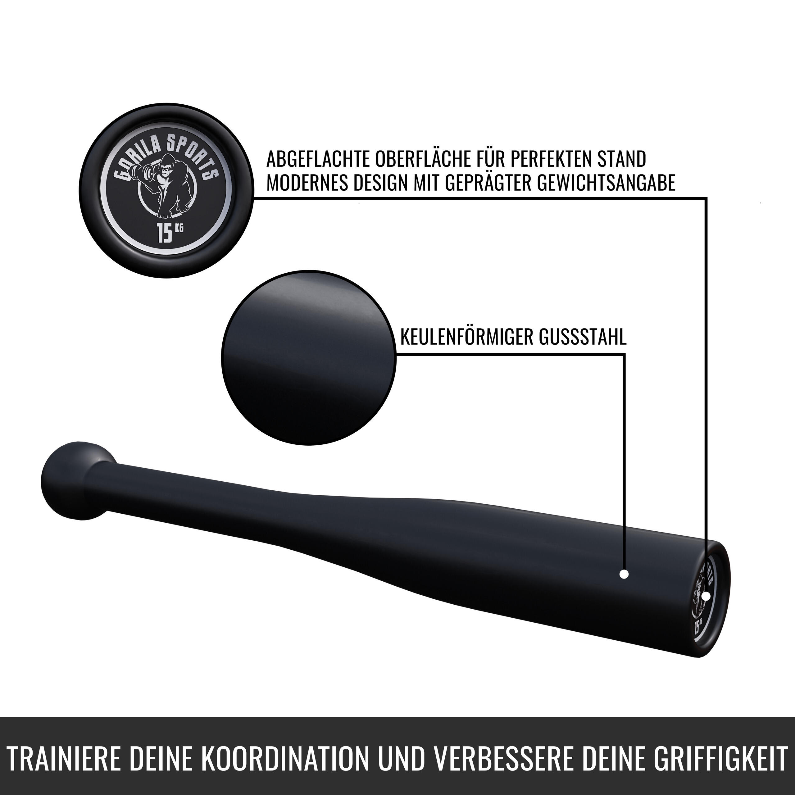 Indian clubbell - Massue de Musculation poids au choix 5/7