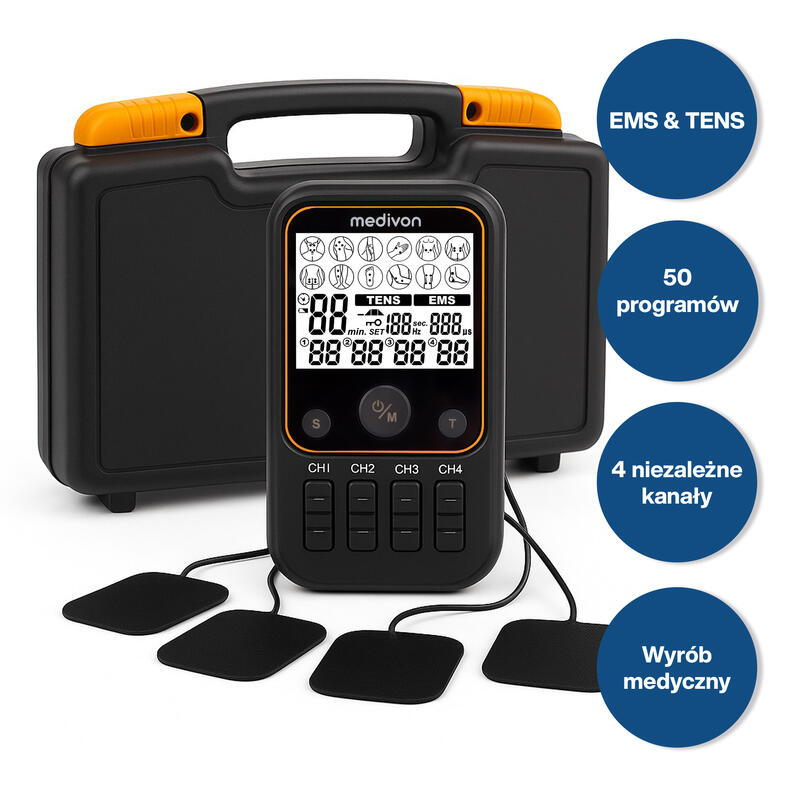 Elektrostymulator mięśni i nerwów TENS EMS MEDIVON OdinFlex PRO
