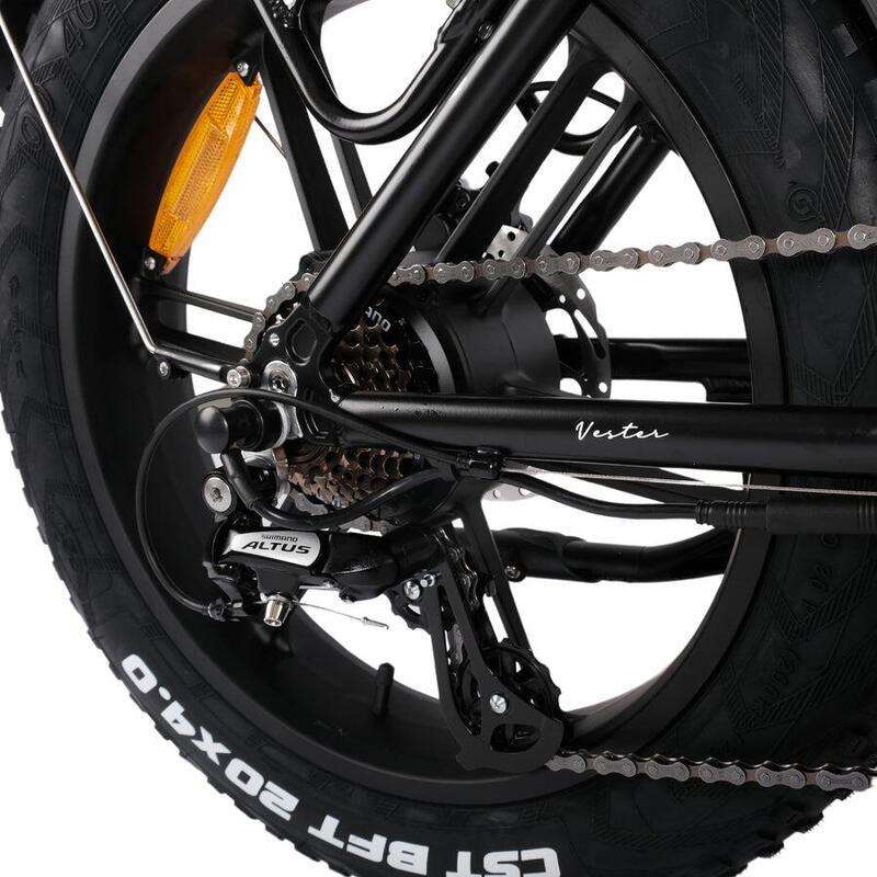 Vester Step 2025 - Vélo électrique pliable à gros pneus 48V 14Ah - Noir Onyx