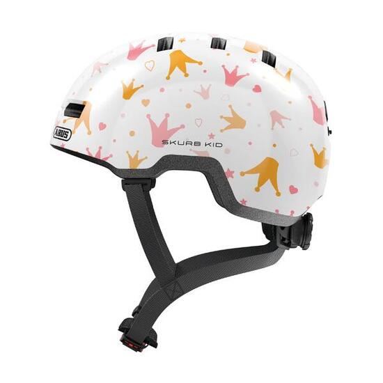 Casco ABUS Skurb Kid — White Crowns S (45–50 cm)
