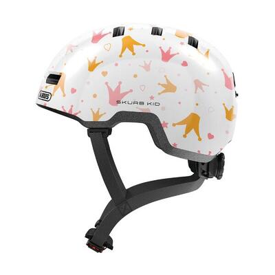 Abus skurb kid - fietshelm voor kinderen - white crowns s (45 - 50 cm)