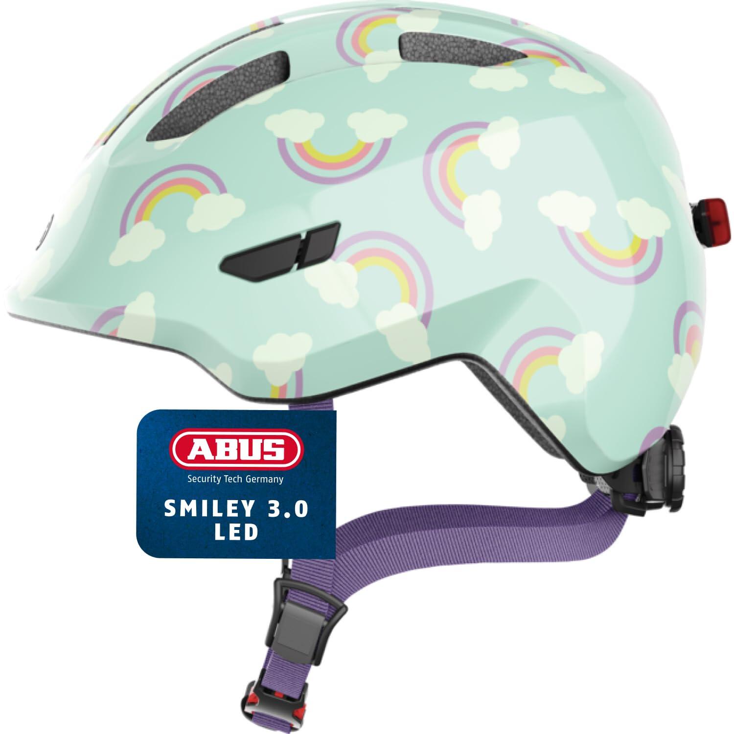 ABUS Kinderhelm "Smiley 3.0 LED" blauwe regenboog 1/7