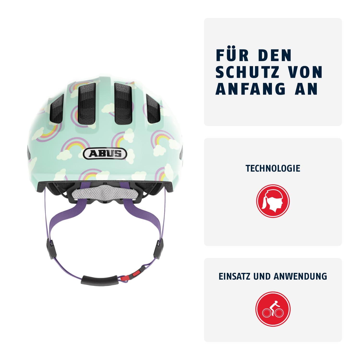 ABUS Kinderhelm "Smiley 3.0 LED" blauwe regenboog 2/7