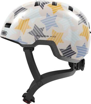 Abus skurb kid fietshelm grijs met sterren s 45-50cm