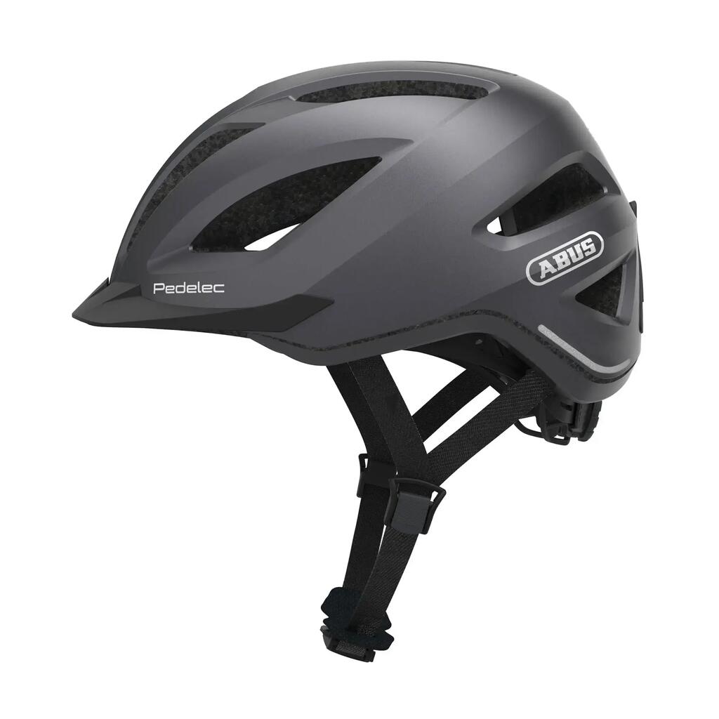 Abus Pedelec 1.1 L Helmet (56–62 cm) — Grey, Integrated Rear Light