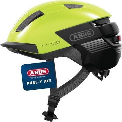 Abus purl-y ace fietshelm - signal geel m 54-58 cm