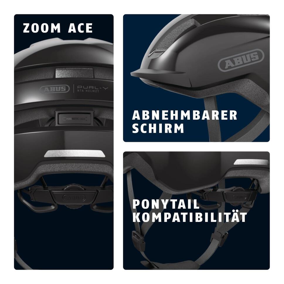 ABUS Kask rowerowy „Purl-Y”, czarny