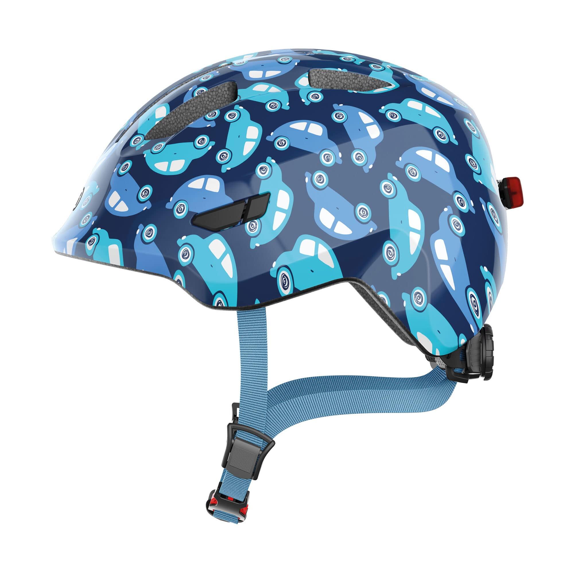 Kask Rowerowy Smiley 3.0 Led Niebieski Car S 45-50 Cm