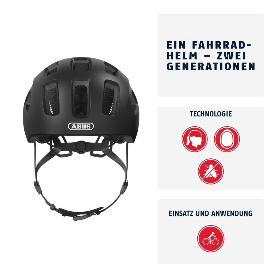 Dziecięco-młodzieżowy kask rekreacyjny „Youn-I 2.0”, czarny