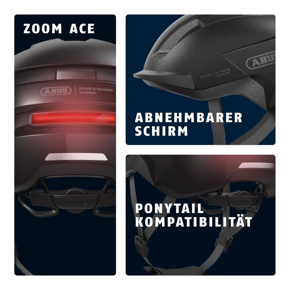 ABUS Miejski kask rowerowy „Purl-Y Ace”, czarny matowy