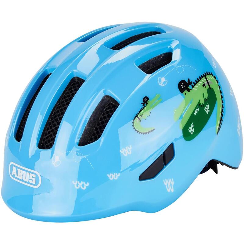 Dziecięcy kask rekreacyjny „Smiley 3.0” niebieski croco błyszczący