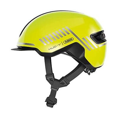 Abus hud-y fietshelm geel l 57-61cm voor stedelijk fietsen