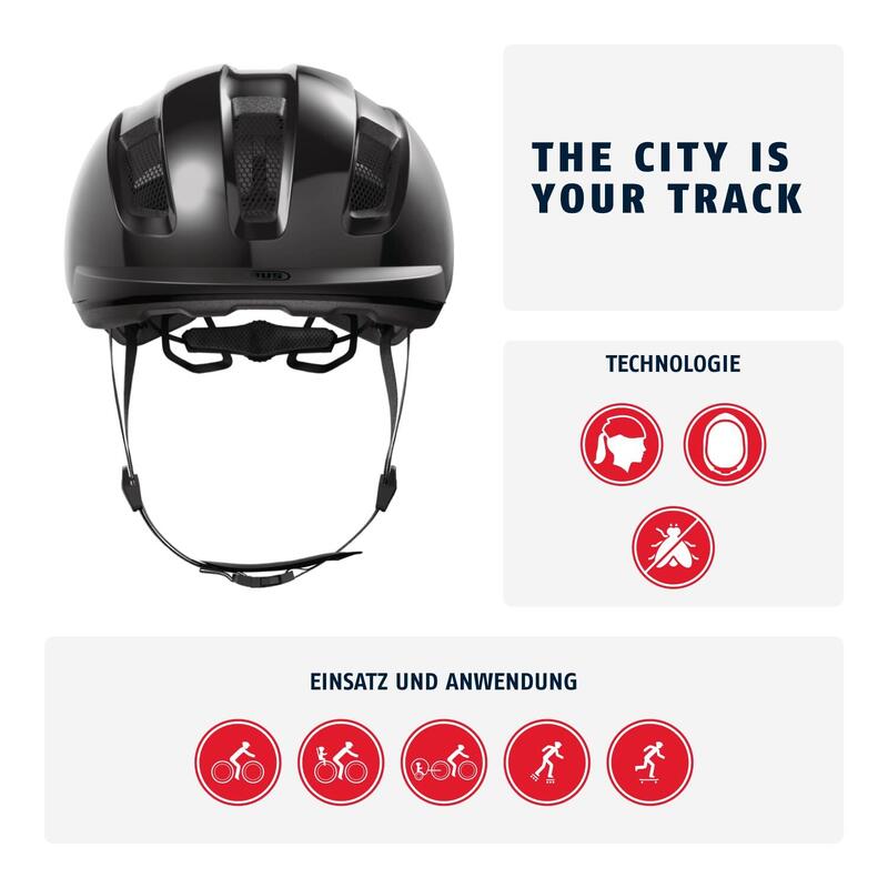 ABUS Kask rowerowy „Purl-Y”, czarny