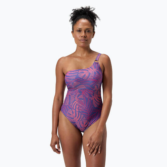 Maillot de bain une pièce asymétrique imprimé et gainant Speedo pour femme