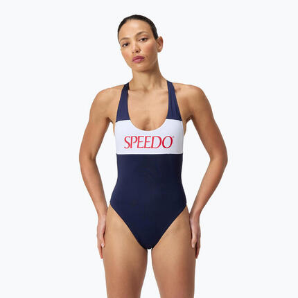 Speedo Colourblock Racerback Einteiliger Badeanzug für Damen