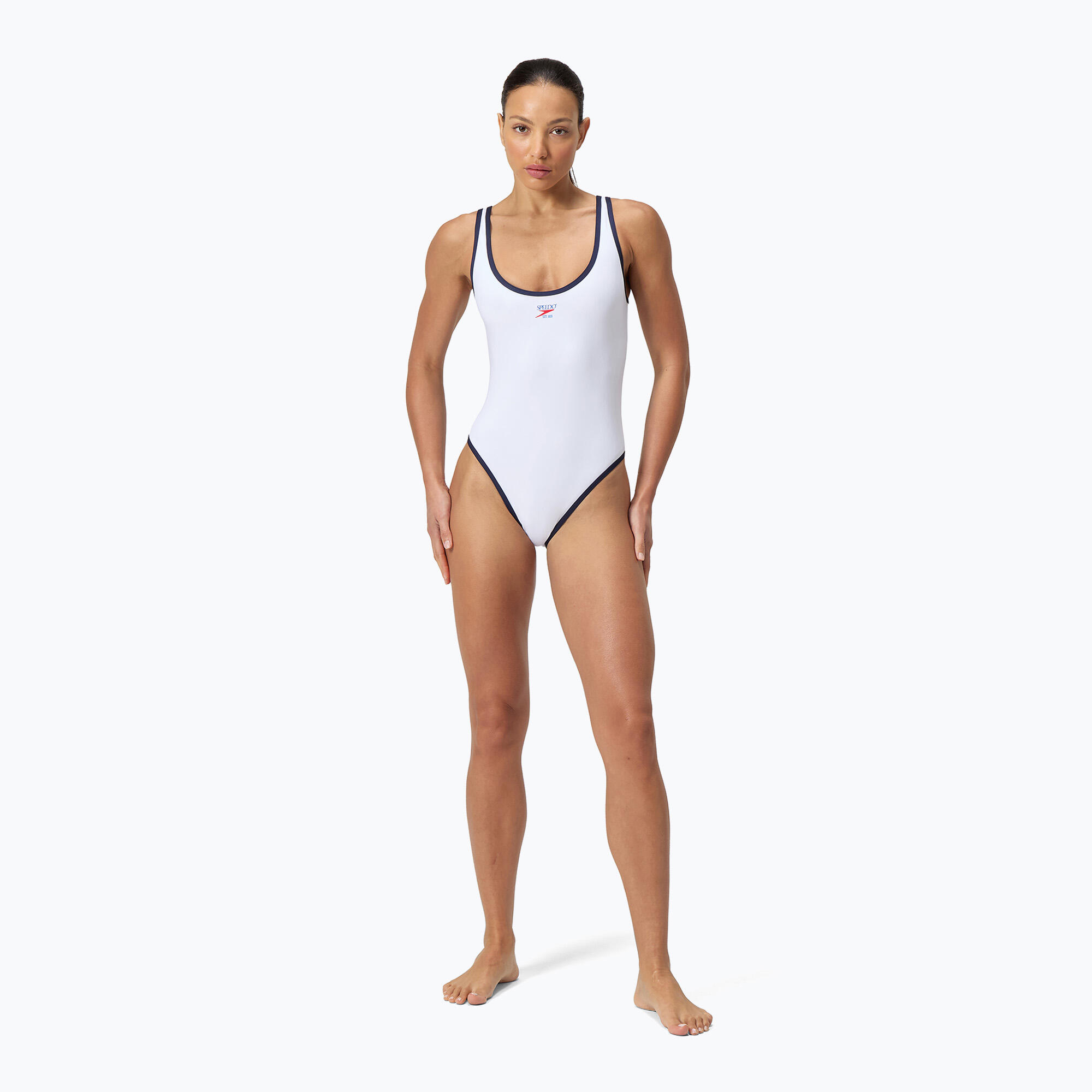 Costume intero Speedo Solid Bound Scoop da donna 2/4