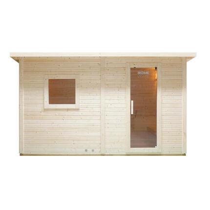 Cabane de sauna Outdoor avec vestibule TALO XL - 400 x 217 cm pour 5 personnes