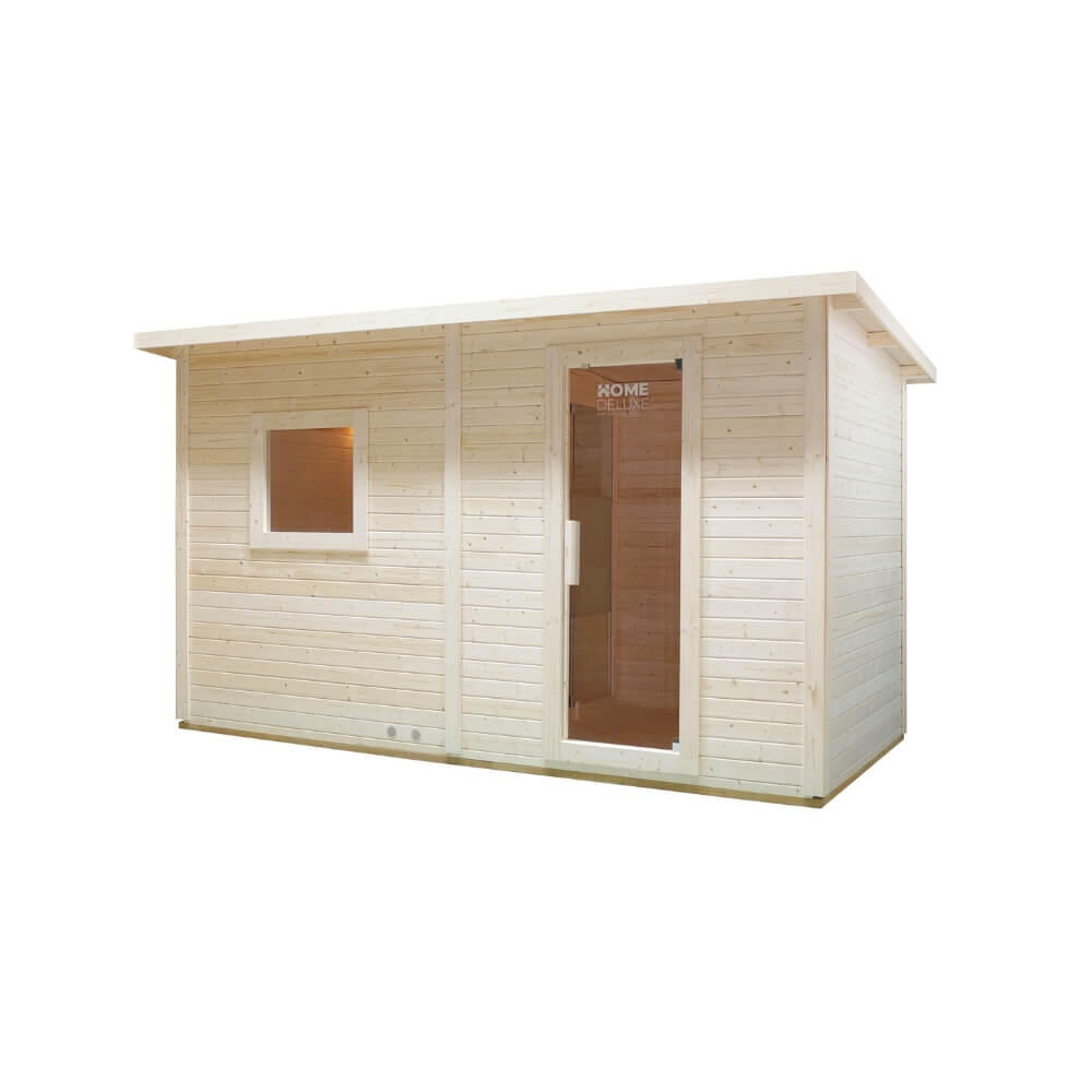 Cabane de sauna Outdoor avec vestibule TALO XL - 400 x 217 cm pour 5 personnes 6/7