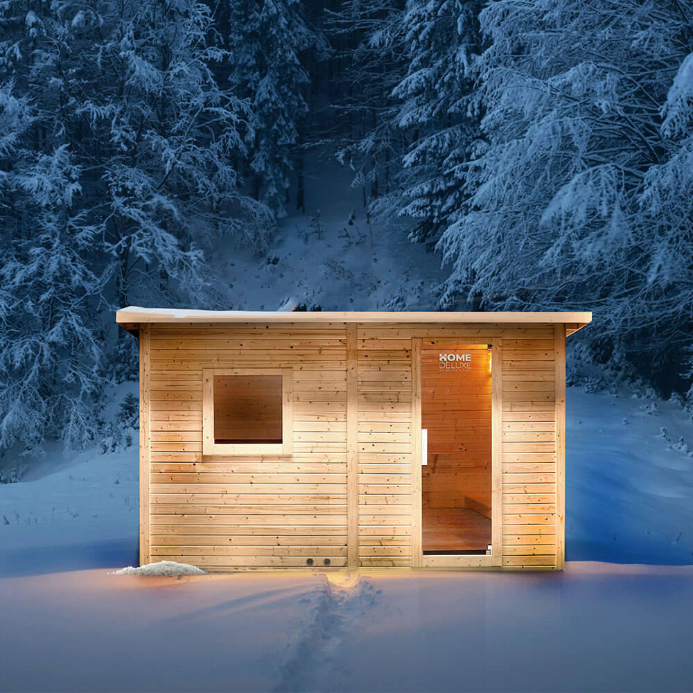 Cabane de sauna Outdoor avec vestibule TALO XL - 400 x 217 cm pour 5 personnes 3/7